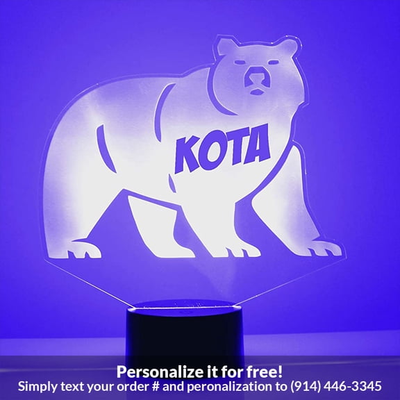 Mirror Magic Store Polar Bear Color Changing Personalized LED Light with Remote Control