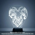 thumbnail image 1 of Mirror Magic Store Ram Color Changing Personalized LED Light with Remote Control, 1 of 8