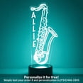 thumbnail image 1 of Mirror Magic Store Saxophone Color Changing Personalized LED Light with Remote Control, 1 of 8