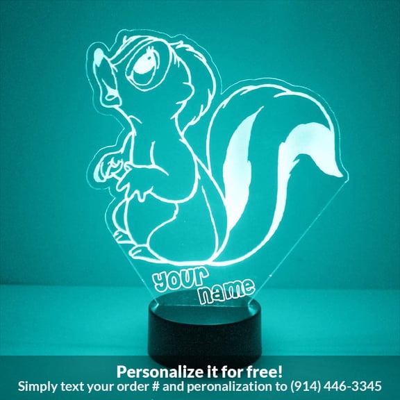 Mirror Magic Store Skunk Color Changing Personalized LED Light with Remote Control