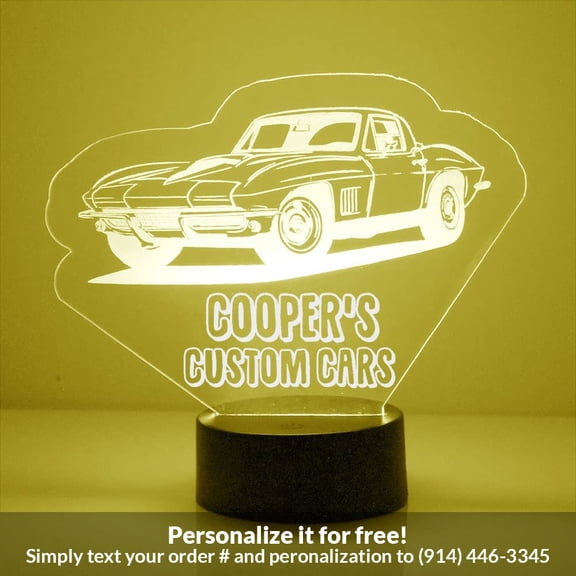 Mirror Magic Store Sports Car 2 Color Changing Personalized LED Light with Remote Control
