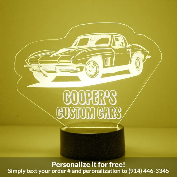 Mirror Magic Store Sports Car 2 Color Changing Personalized LED Light with Remote Control