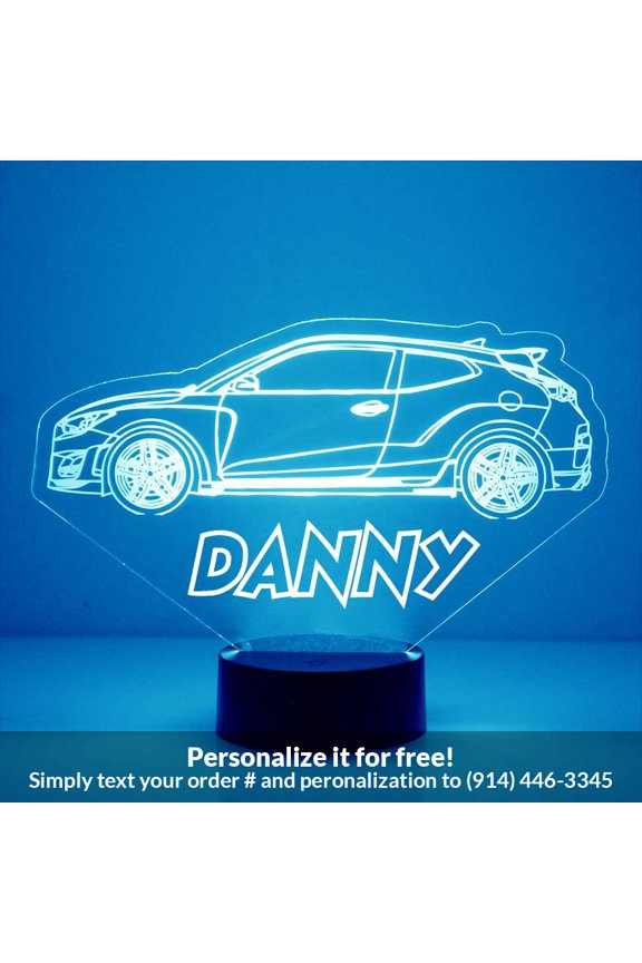 Sports Car 3 Color Changing Personalized LED Light with Remote Control
