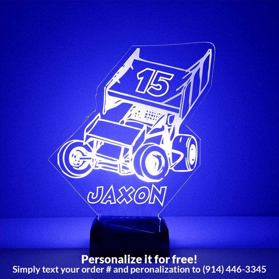 Mirror Magic Store Sprint Car Color Changing Personalized LED Light with Remote Control