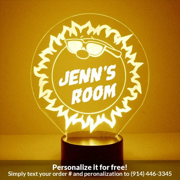Mirror Magic Store Sun Color Changing Personalized LED Light with Remote Control
