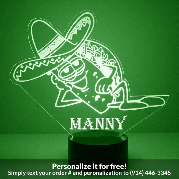 Mirror Magic Store Taco Color Changing Personalized LED Light with Remote Control