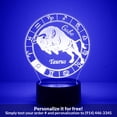 thumbnail image 1 of Mirror Magic Store Taurus Color Changing Personalized LED Light with Remote Control, 1 of 8