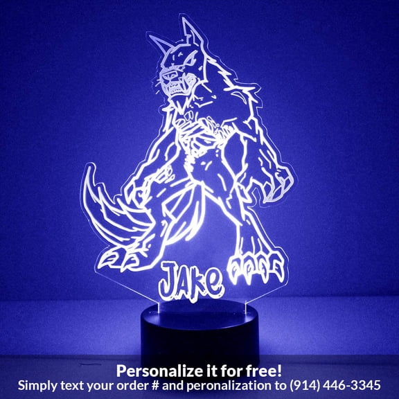 Mirror Magic Store Werewolf Color Changing Personalized LED Light with Remote Control