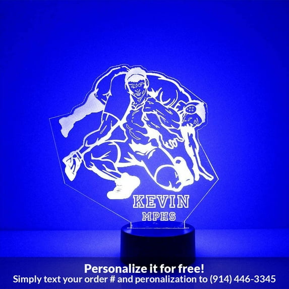 Mirror Magic Store Wrestlers Color Changing Personalized LED Light with Remote Control