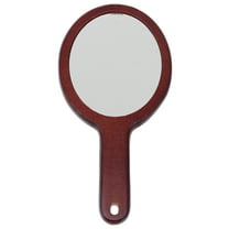 FRCOLOR Barber Hairdressing Handheld Mirror Brown 1Pack 11.0x5.3in