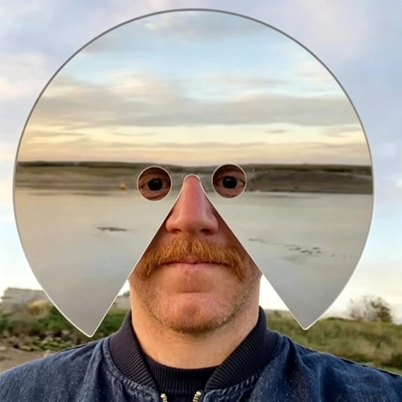 Mirror Mask - What Im Looking At: Head Mounted Mirror, Head Mounted Reflective Face Accessory for Artistic Viewpoint Photography, Ultimate Anti Selfie Photography Tool