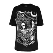 Mirror Mirror Gothic Oversized Shirt, Black, XL
