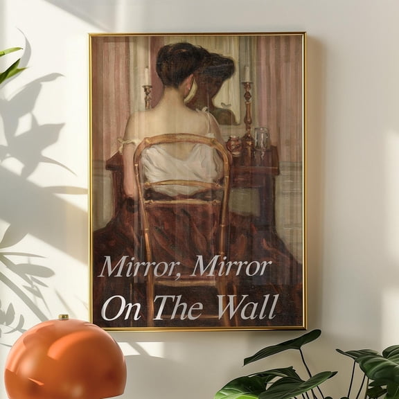 Mirror, Mirror On The Wall Print, Altered, Maximalist Art, Eclectic Apartment Decor, Wall Art, Modern Wall Decor, 8x12 UNFRAMED