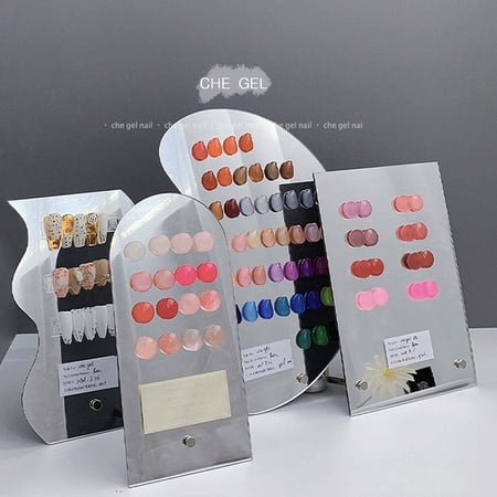 Mirror Nail Art Display Board Glass Color Card Nail Art Display Salon Supply