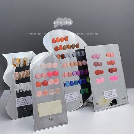 Mirror Nail Art Display Board Glass Color Card Nail Art Display Salon Supply