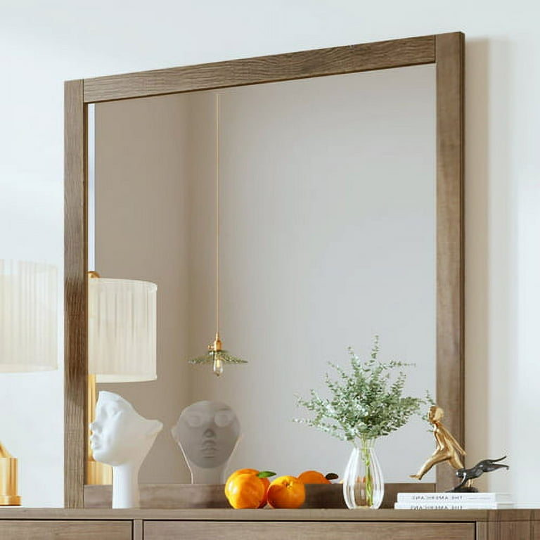 Wood framed shop vanity mirrors