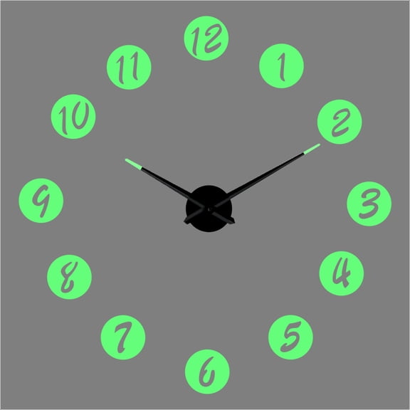 Mirror Numbers Acrylic DIY aquarium creative Different Frameless Luminous Wall Clock Home decoration Modern gifts - 27 inch