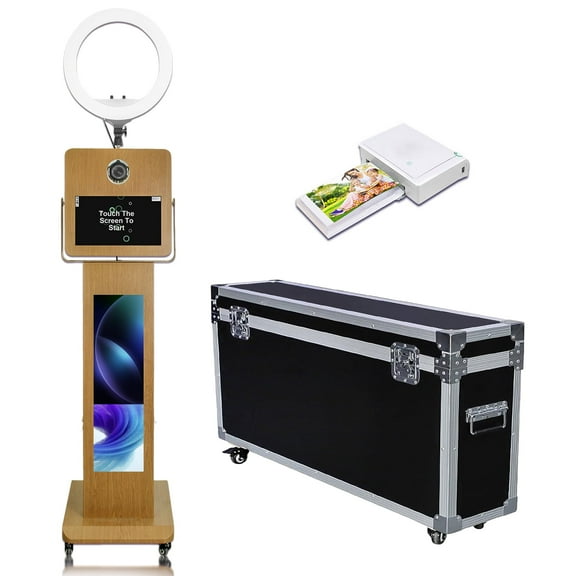 Mirror Photo Booth 15.6inch Touch Screen Selfie Machine with 29inch LCD Display Machine for Events
