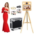 thumbnail image 1 of Mirror Photo Booth Machine, DSLR Photo Booth with 15.6" Touch Screen, RGB Lighting, APP Control, Flight Case, Suitable for Parties, Weddings, Event Rentals, 1 of 12