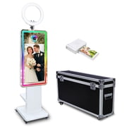 Mirror Photo Booth Machine with 32inch Touch Screen Selfie Photo Booth Machine with RGB Light for Events
