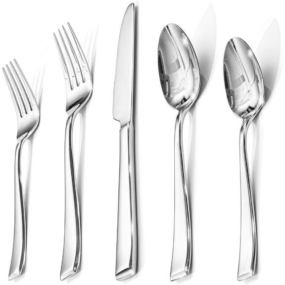 Mirror Polish Silverware Set for 4, 20- 18/10 Stainless Steel Flatware Set, Dishwasher Safe Cutlery Set for Wedding, , Restaurant, Spoons and Forks Set