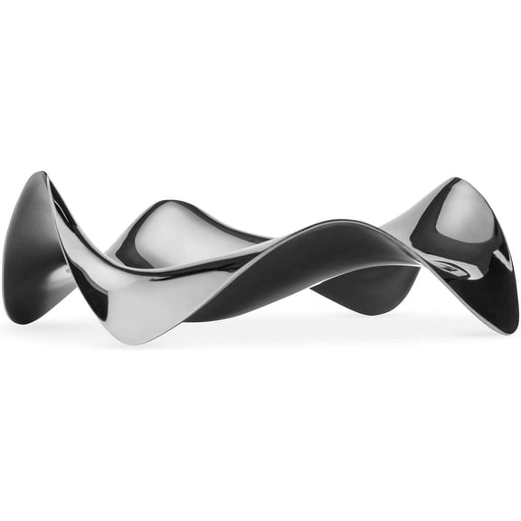 Mirror Polished 18/10 Stainless Steel Spoon Rest, Modern Wavy Design Utensil Holder for Kitchen Counter & Stove Top, Dishwasher Safe