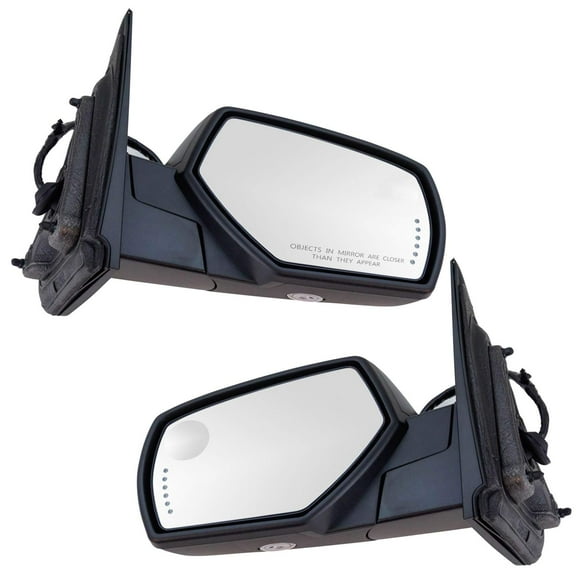 Mirror Power Fold Heated Memory Signal Puddle Textured Black Pair for GM Pickup MRA08813 Fits select: 2014-2019 CHEVROLET SILVERADO, 2014-2019 GMC SIERRA