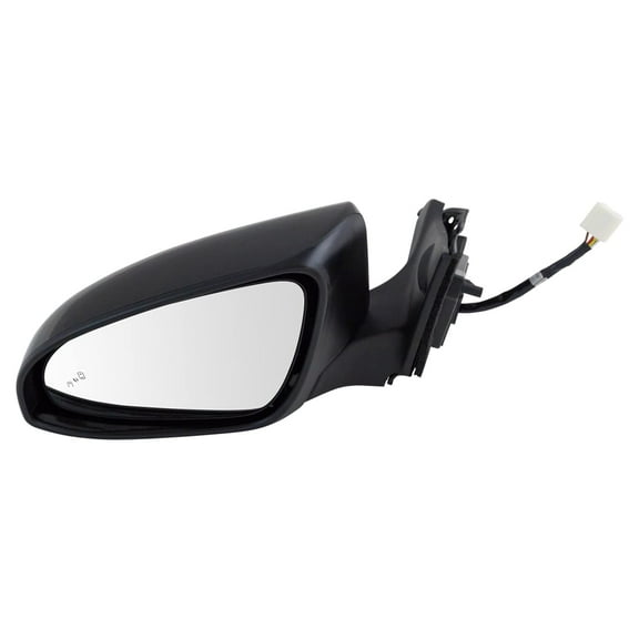 Mirror Power Heated Blind Spot Detection Smooth Black Left LH for 15 Camry New MRA06827
