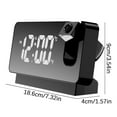 thumbnail image 1 of Mirror Projection Alarm Clock with LED Large Screen Display Mute Electronic Clock with Temperature Sensor 180° Adjustable Projection for Ceiling or Wall, 1 of 2