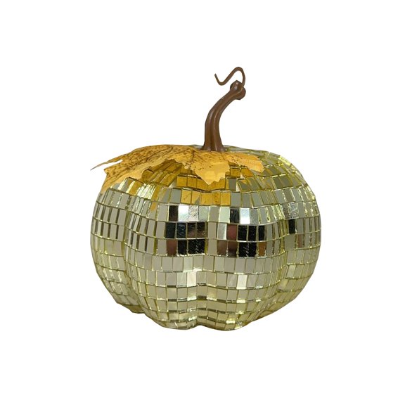 Mirror Reflective Pumpkin Decor for Party & Home – Shiny Metallic Halloween Ornament, Festive Table Centerpiece (3.9 in)
