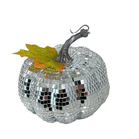 Mirror Reflective Pumpkin Decor for Party & Home – Shiny Metallic Halloween Ornament, Festive Table Centerpiece, 3.9-inch