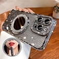 thumbnail image 1 of (Mirror ) Ripple Magnetic Kickstand Case for IPhone 15 14 13 12 Pro Max (Glitter Lens Protector ) (Sparkling Diamond ) Cover Comptible with Magsafe Pretty Cases (Silver,for iPhone 14 Pro Max), 1 of 12