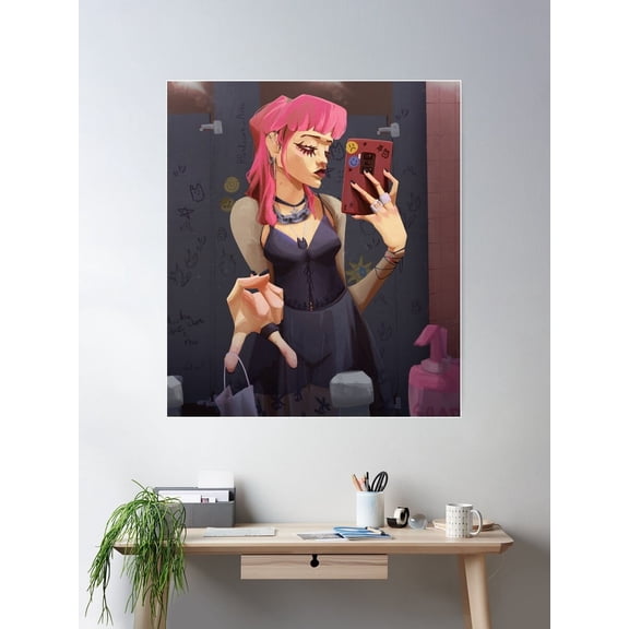 Mirror Selfie Poster Wall Art Modern Wall Decor For Living Room Bedroom Art