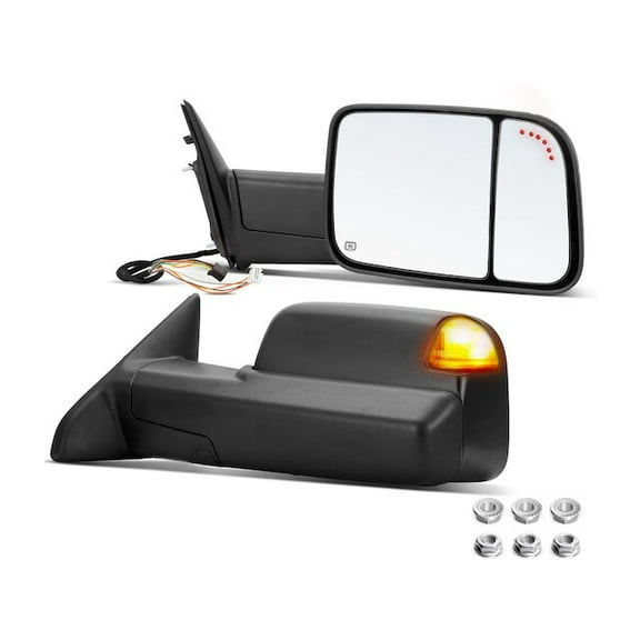 Mirror Set 2 - Compatible with 2011 - 2018 Ram 1500 2012 2013 2014 2015 2016 2017