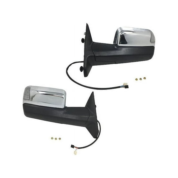 Mirror Set - Compatible with 2013 - 2018 Ram 2500 - Replacement