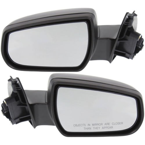 Mirror Set Of 2 For 2013-2015 Chevrolet Malibu Black Manual Folding Heated
