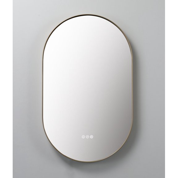 Mirror Shell 24-inch Dark Gold (with LED Lighting)