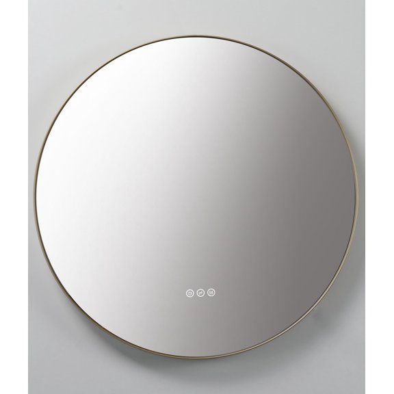 Mirror Shell 36-inch Dark Gold (with LED Lighting)