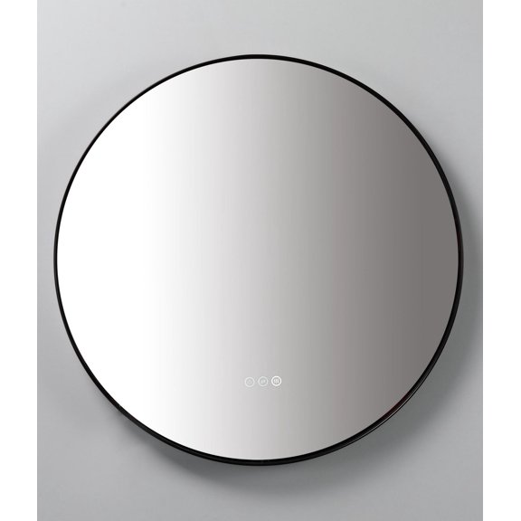 Mirror Shell 36-inch Matte Black (with LED Lighting)