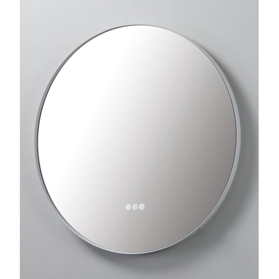 Mirror Shell 36-inch Matte White (with LED Lighting)