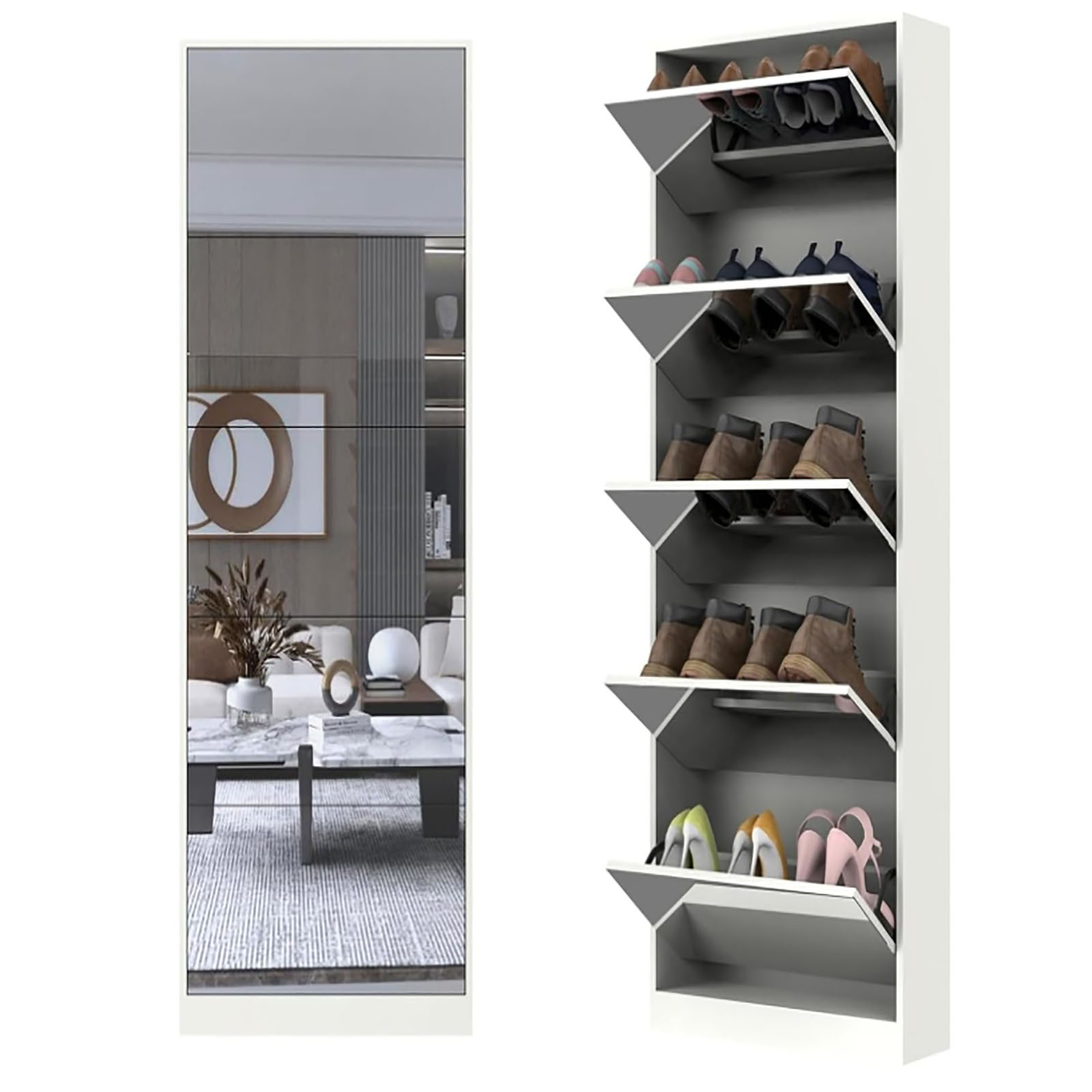 Mirror Shoe Full Length Mirror Shoe Rack, Shoe For