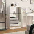 thumbnail image 1 of Mirror Shoes Cabinet With 3 Flip Drawers, Freestanding Shoe Storage Cabinet, Narrow Slim Shoe Rack Organizer for Entryway, Hallway, Living Room, 1 of 11