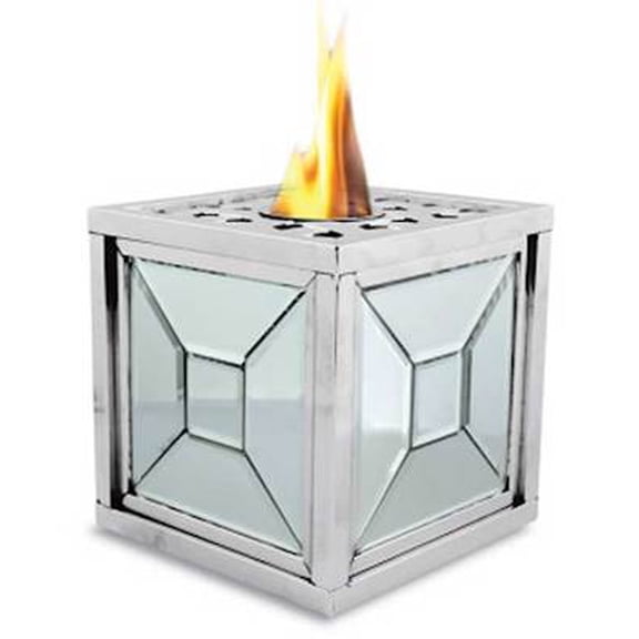 Mirror Square Flame Pot or Fire Pot by Pacific Decor