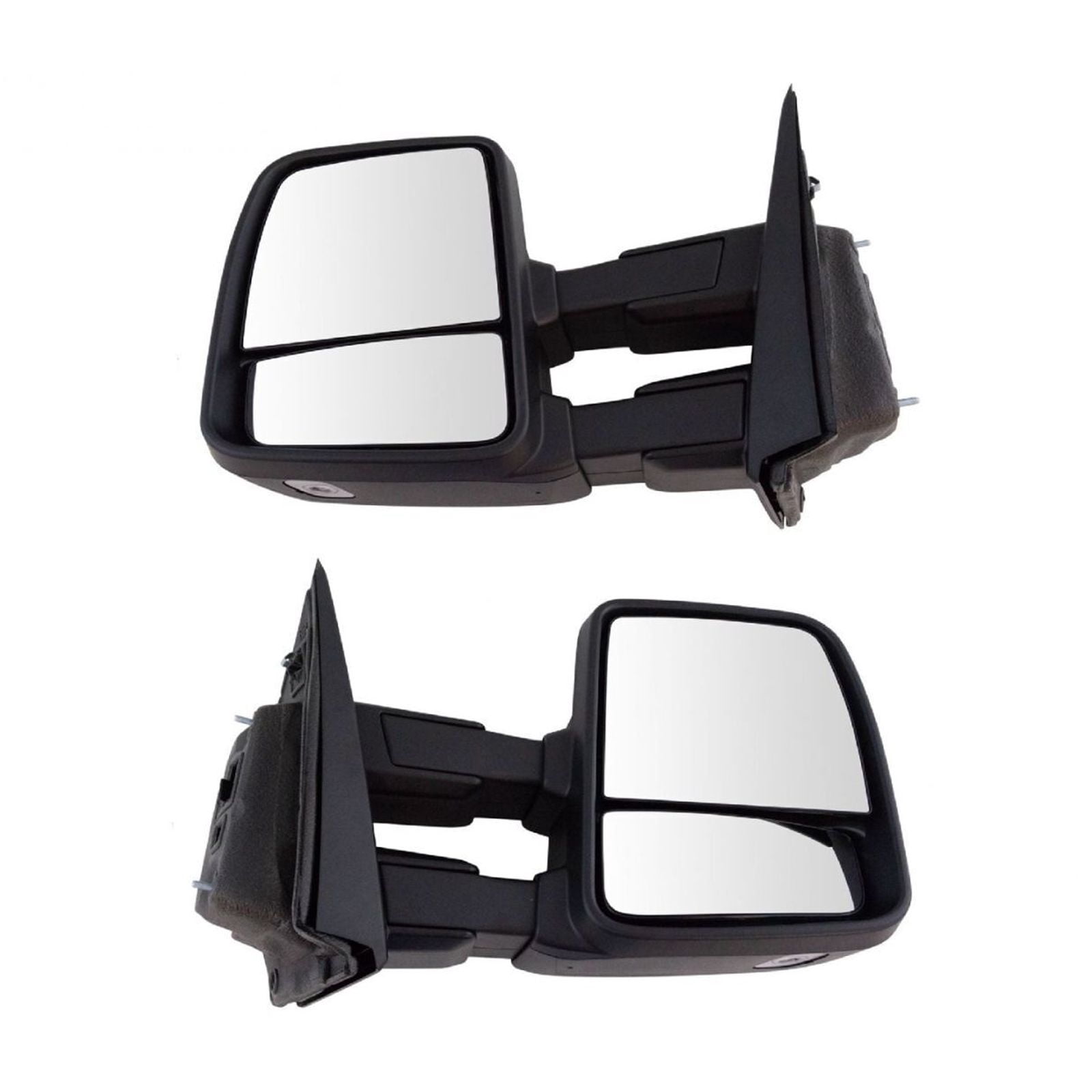 Towing Mirror Manual LED Signal Spotlight OAT Textured Black Pair for GM Pickup