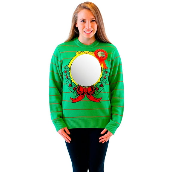 Costume Agent Unisex Ugly Christmas Sweater, Green