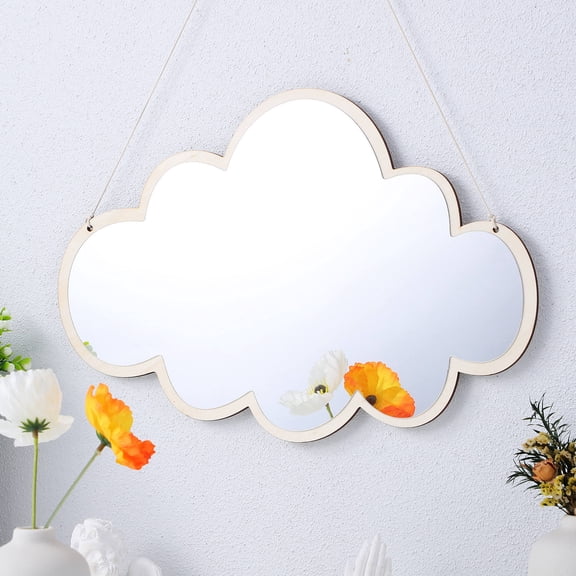 Mirror Unbreakable Wooden Acrylic Cloud Shaped Decorative Mirrors for Wall Baby Desk