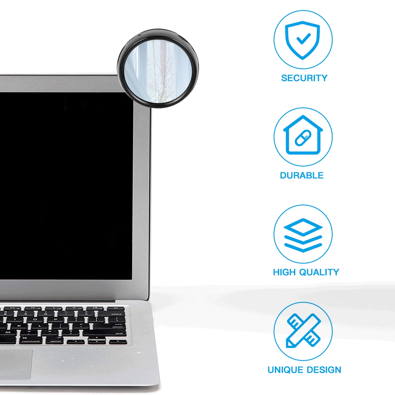 Mirror View Rear Office Monitor Computer Cubicle Rearview Clip See