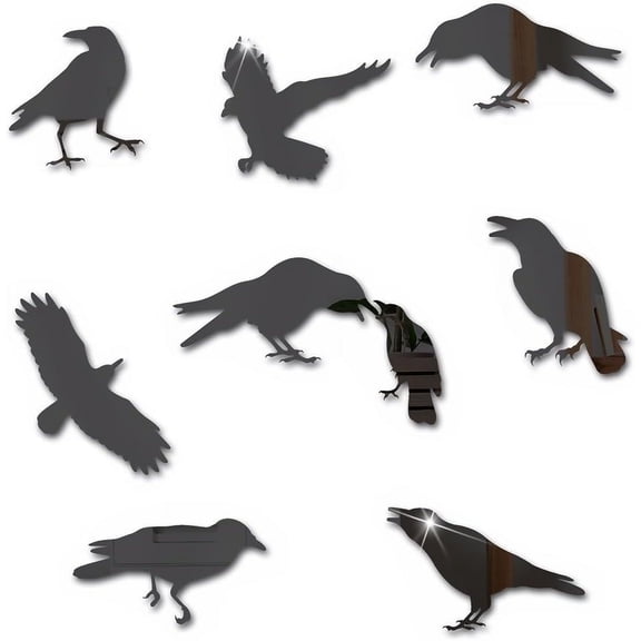 Mirror Wall Stickers 3D Acrylic Mirror Wall Decals DIY Mirror Bat Wall Art Decor Mural Self Adhesive Decorative Mirror for Home Living Room Bathroom Black 28.5x18cm