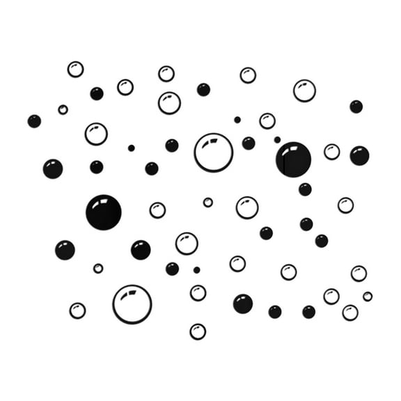 Mirror Wall Stickers 58 DIY Circle Bubble Bathroom Home Decor