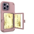 thumbnail image 1 of Mirror Wallet Case for iPhone 14 Pro Max Hard PC Soft Rubber Bumper Hybrid Shockproof Case with Card Holder Slot Hidden Mirror Slim Case For iPhone 14 Pro Max,Rosegold, 1 of 6